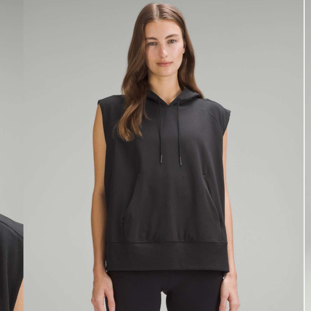 Lululemon French Terry Sleeveless Hoodie Black